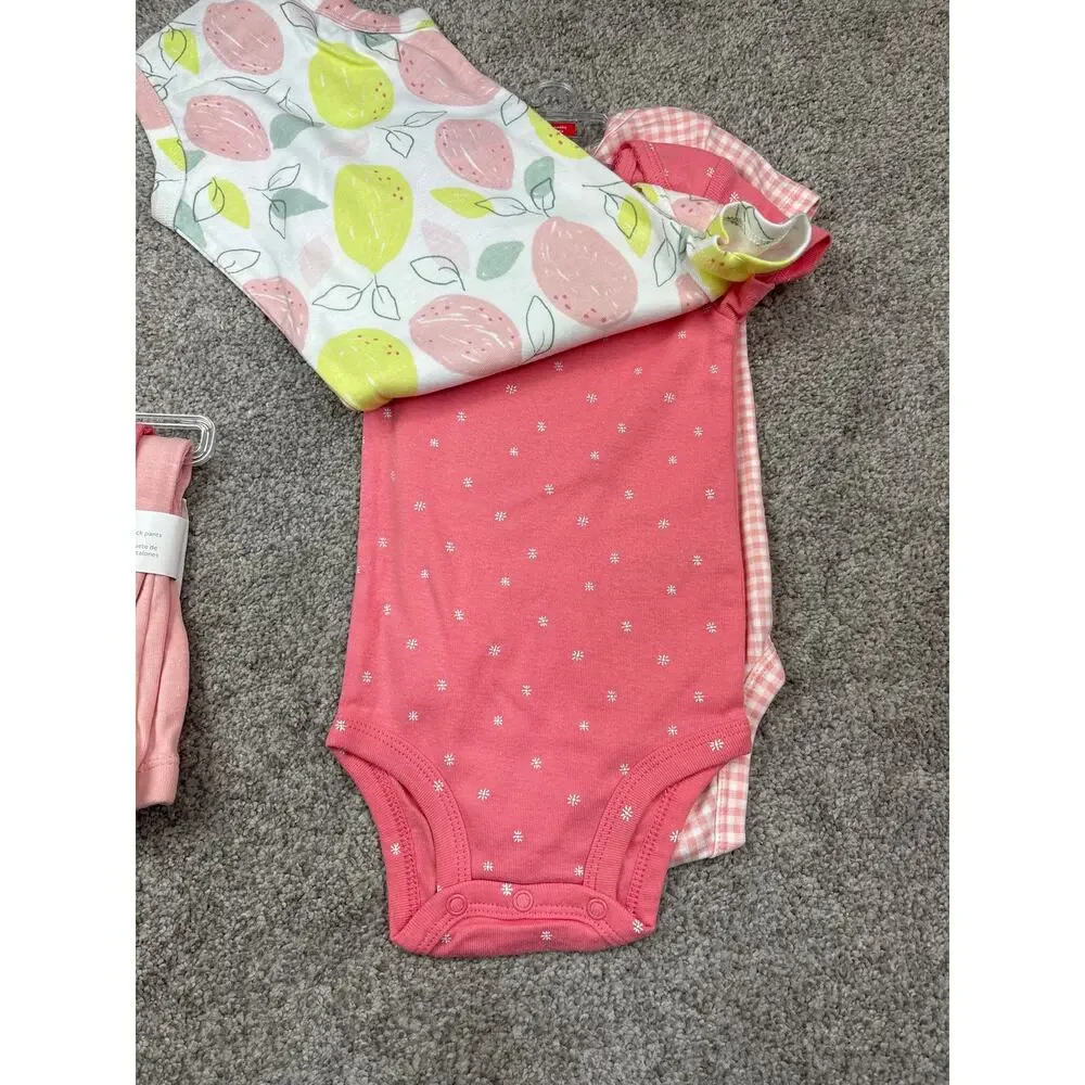 New with tags! 6 month onesie 3 pack and 6 month pant 2 set